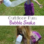 Outdoor Fun: How to make Bubble Snakes + learn about the new all® Fresh Clean Essentials - sulfate free #allEssentials #ad | mybigfathaappylife.com