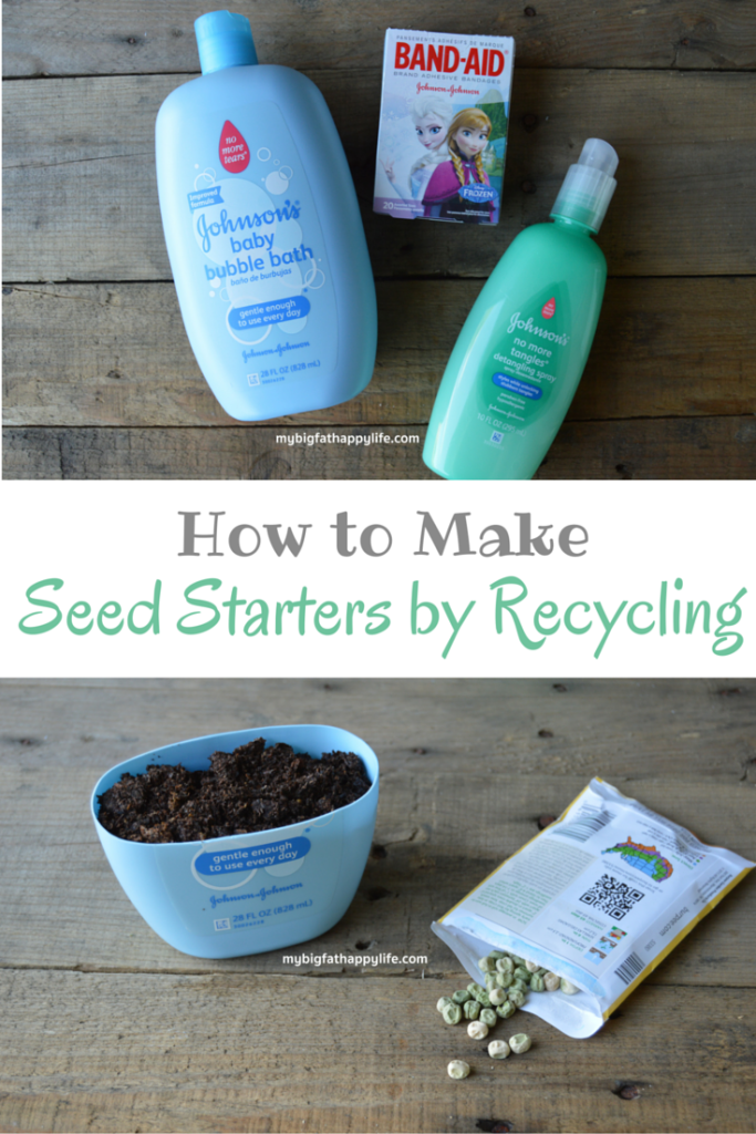 How to Make Seed Starters for a garden by Recycling with Johnson & Johnson's Care to Recycle Program #ad #caretorecycle | mybigfathappylife.com
