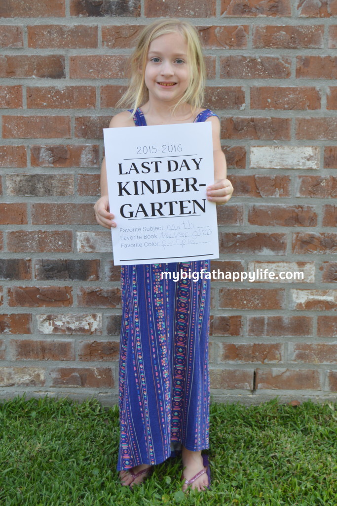 Kindergarten Graduation Letter | mybigfathappylife.com