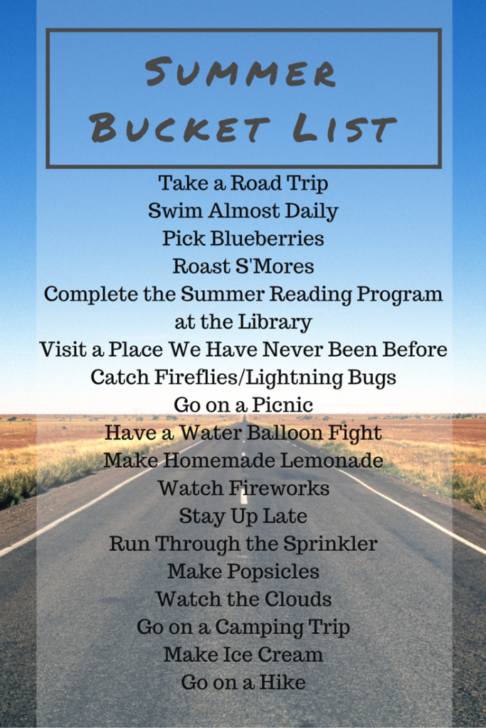 Summer Bucket List | mybigfathappylife.com