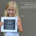 I love this free first day of school printable! All grades available | mybigfathappylife.com