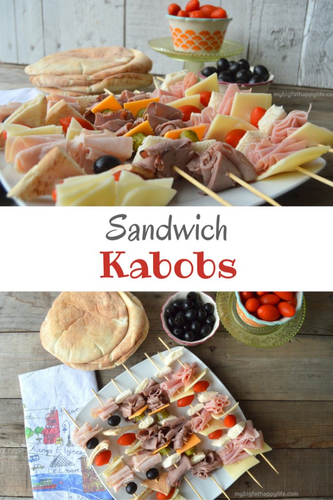 Sandwich Kabobs - an outside the box lunch idea #BeyondTheSandwich (ad) | mybigfathappylife.com