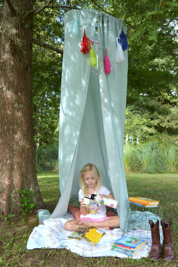 DIY Hula Hoop Tent #FreeToBe (ad) | mybigfathappylife.com