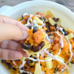 Halloween Inspired BBQ Chicken Nachos #20MinutesToTasty #ad | mybigfathappylife.com