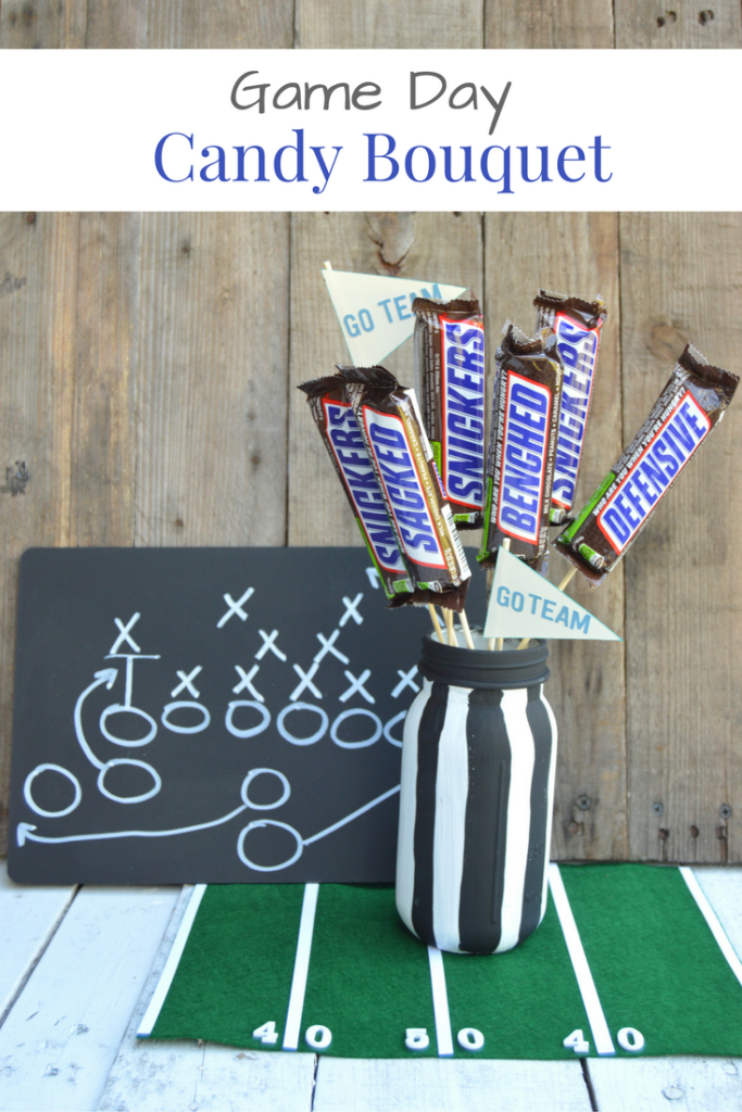 How to Make a Game Day Candy Bouquet with SNICKERS® #ScoreatCVS #ad | mybigfathappylife.com
