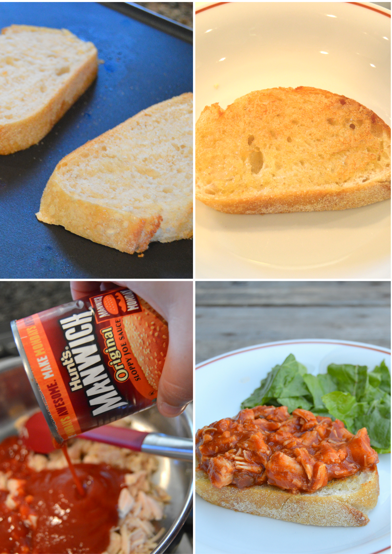 Open Faced Chicken Sloppy Joes with Manwich #ManwichTonight #ad | mybigfathappylife.com