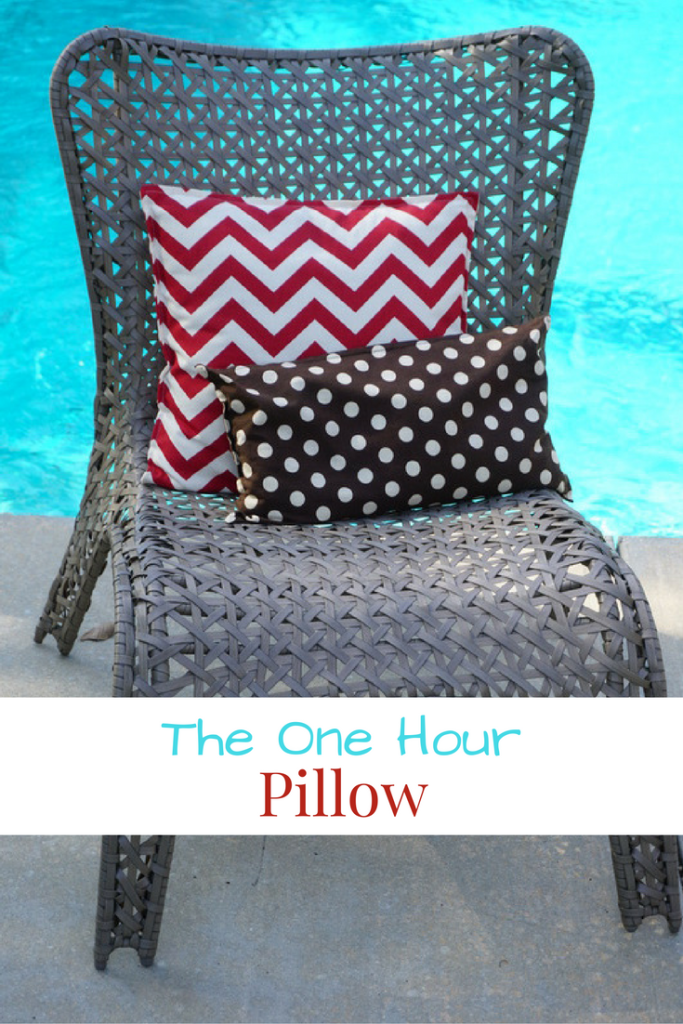 Change the look of your space by recovering your pillow using this One Hour Pillow instructions. The One Hour Pillow - mybigfathappylife.com