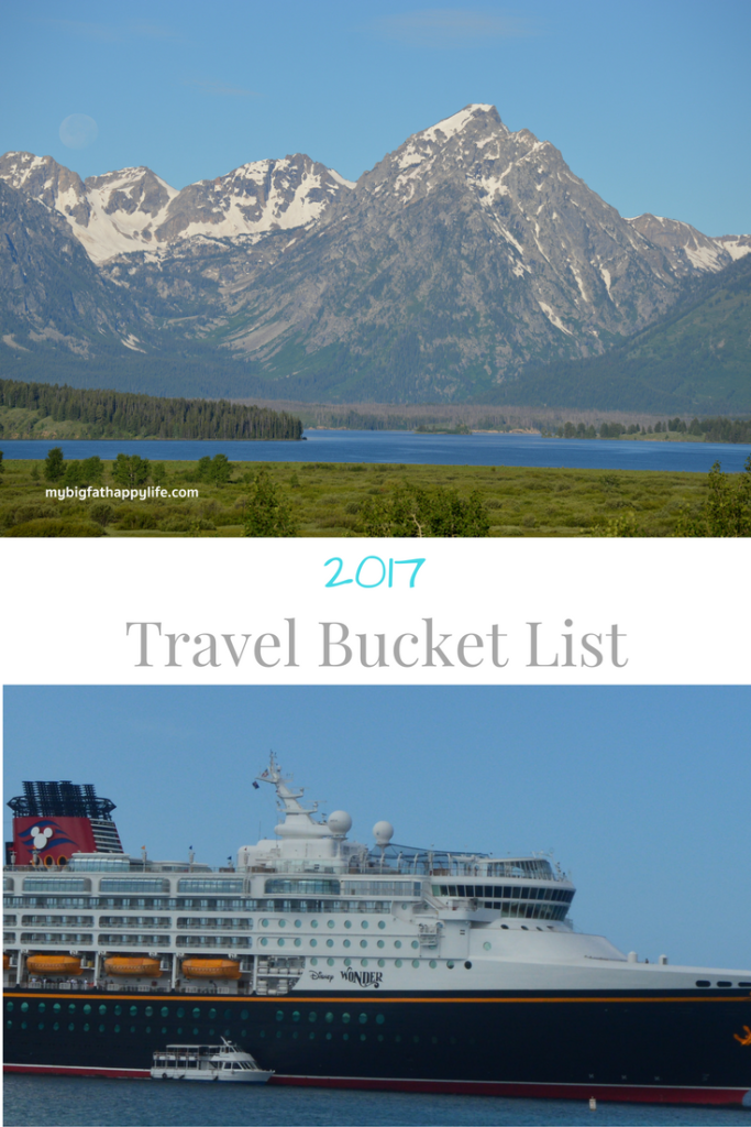 2017 Travel Bucket List | mybigfathappylife.com