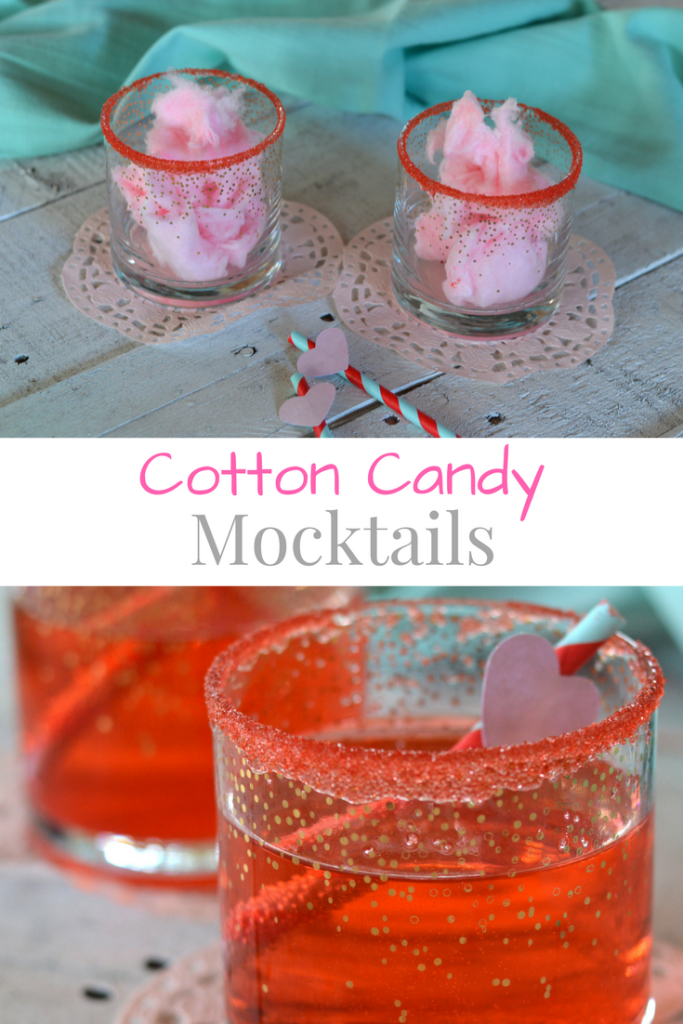 Cotton Candy Mocktails are a perfect addition to your Valentine's Day family dinner or any special occasion. | mybigfathappylife.com