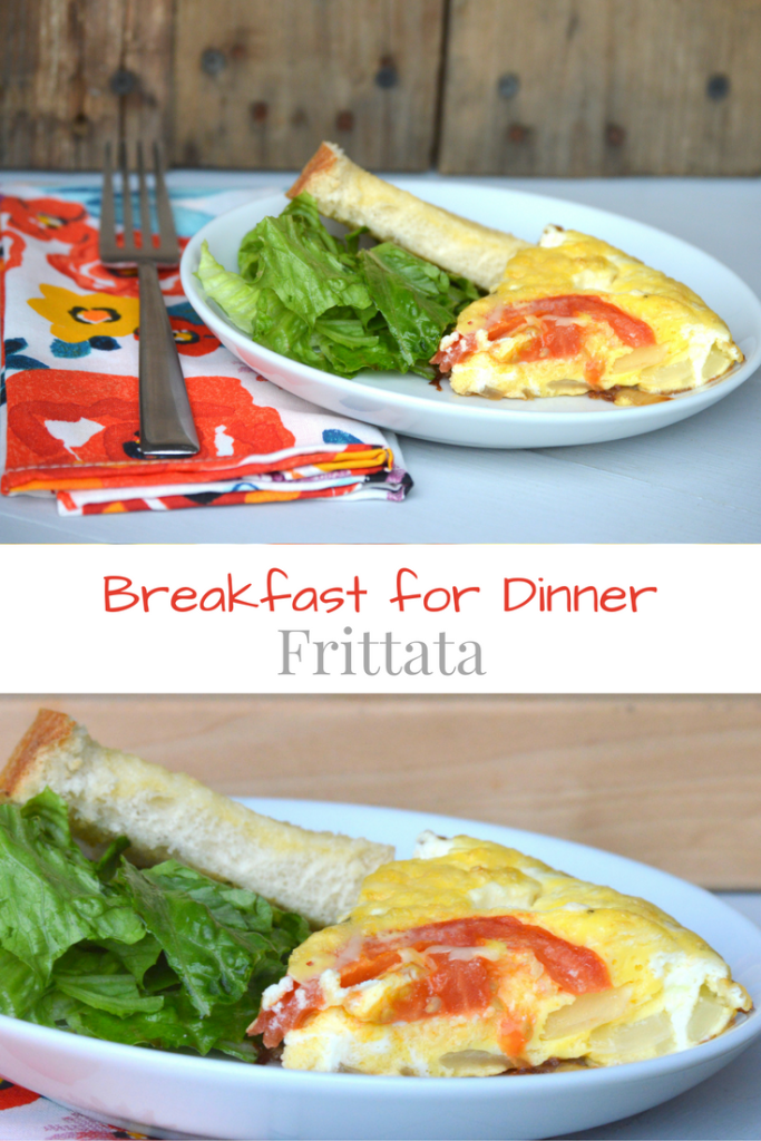 This Frittata is delicious vegetarian breakfast for dinner option | mybigfathappylife.com