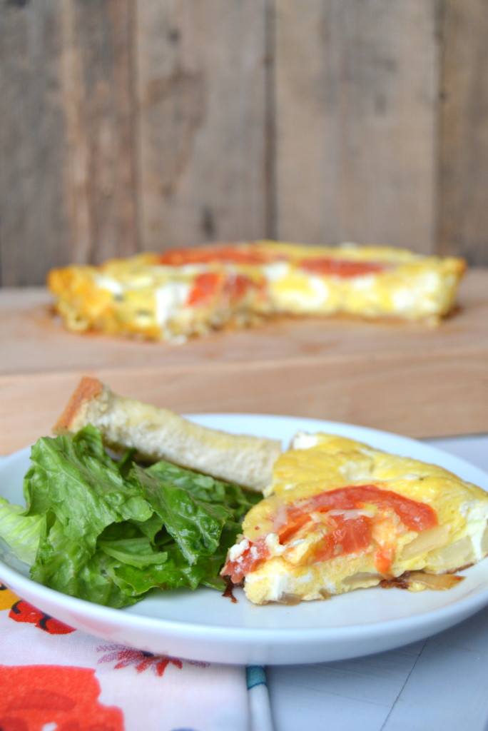 This Frittata is delicious vegetarian breakfast for dinner option | mybigfathappylife.com