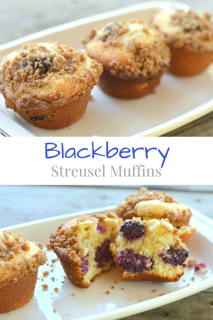 The Best Ever Blackberry Streusel Muffins are tangy and sweet!