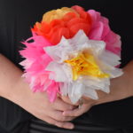 Make your mom a special gift, a bouquet of tissue paper flowers, for Mother's Day including DIY, easy to follow directions. #MakeHerMothersDay #ad