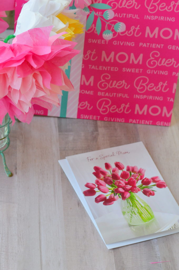 Make your mom a special gift, a bouquet of tissue paper flowers, for Mother's Day including DIY, easy to follow directions. #MakeHerMothersDay #ad