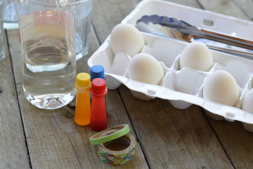 Decorating Easter Eggs with Washi Tape and Food Coloring | mybigfathappylife.com