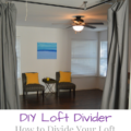 DIY Loft Divider; How to divide your loft using curtains | mybigfathappylife.com