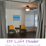 DIY Loft Divider; How to divide your loft using curtains | mybigfathappylife.com
