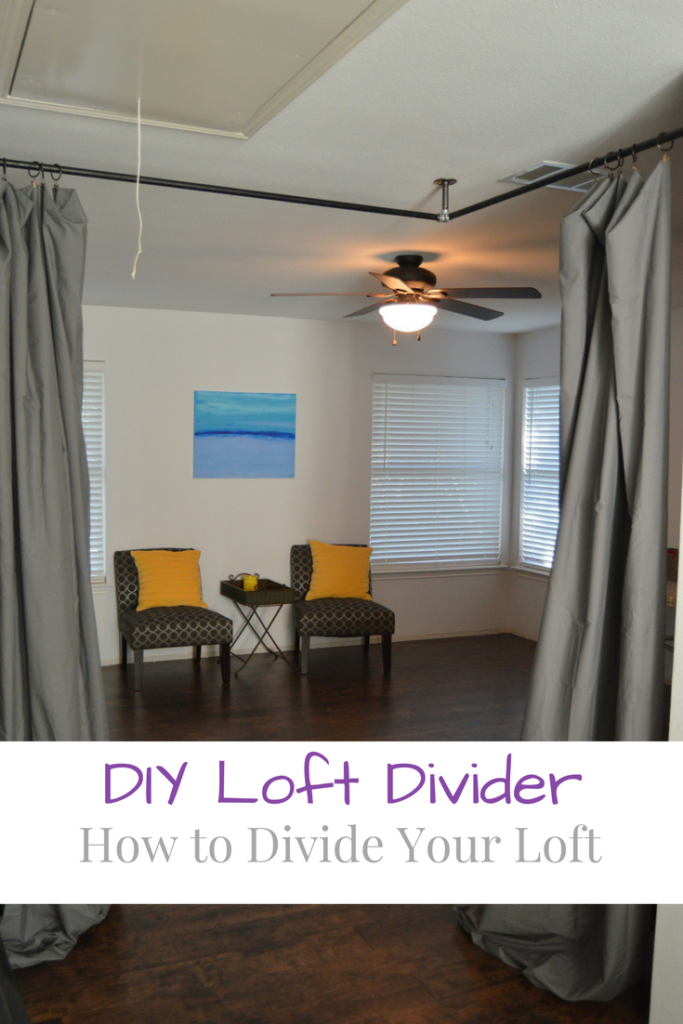 DIY Loft Divider; How to divide your loft using curtains | mybigfathappylife.com