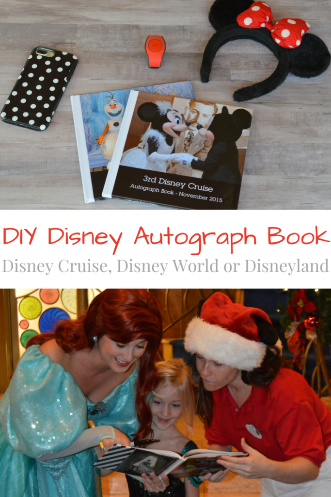 How to make your own personalized Disney autograph book for an upcoming trip to either Disney Cruise, Disney World or Disneyland.