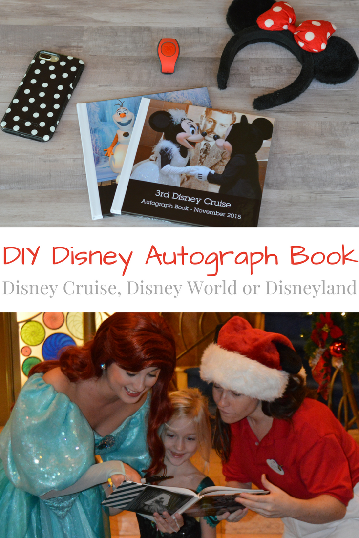 Personalised Cinderella Autograph Book Disneyland / Disney World 
