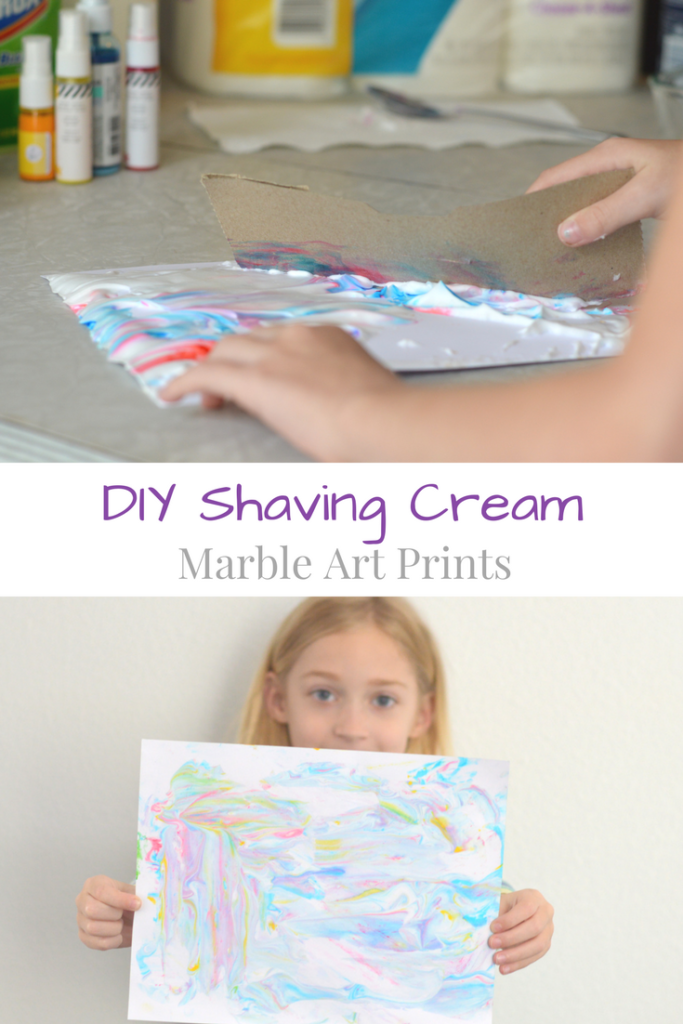 DIY Shaving Cream Marble Art Prints #UnleashTheCleanSquad #ad | mybigfathappylife.com