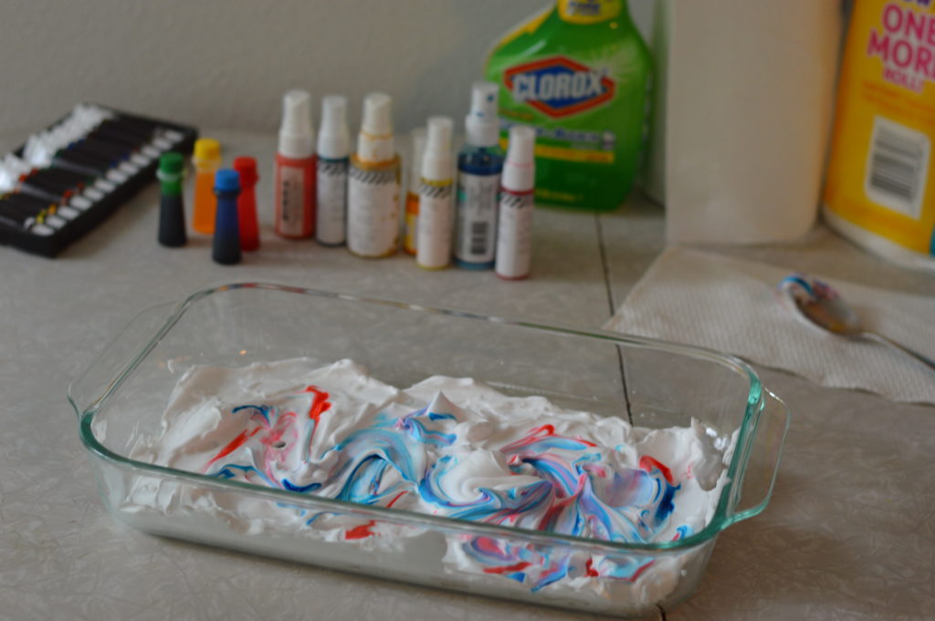 DIY Shaving Cream Marble Art Prints #UnleashTheCleanSquad #ad | mybigfathappylife.com