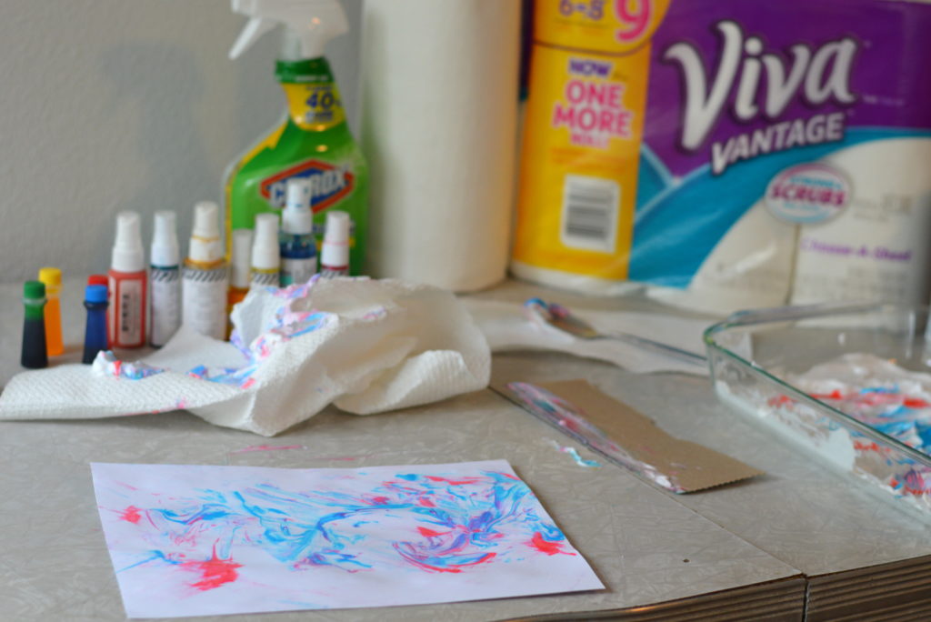 DIY Shaving Cream Marble Art Prints #UnleashTheCleanSquad #ad | mybigfathappylife.com