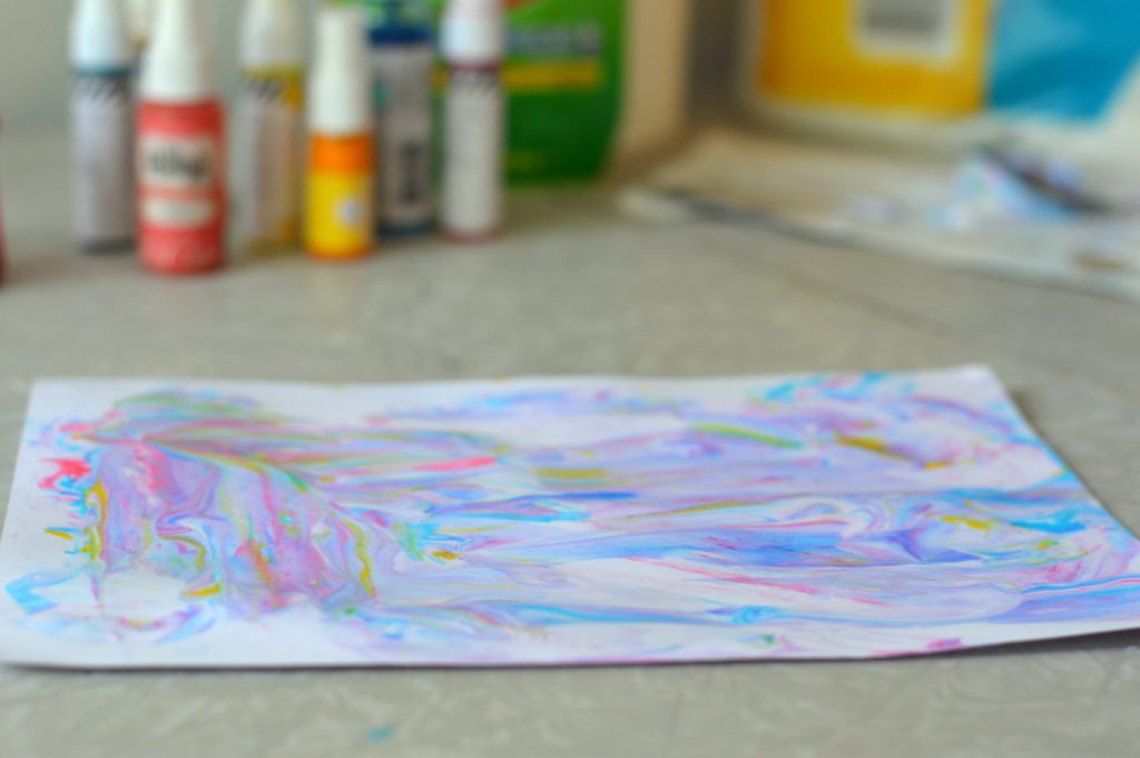 DIY Shaving Cream Marble Art Prints #UnleashTheCleanSquad #ad | mybigfathappylife.com