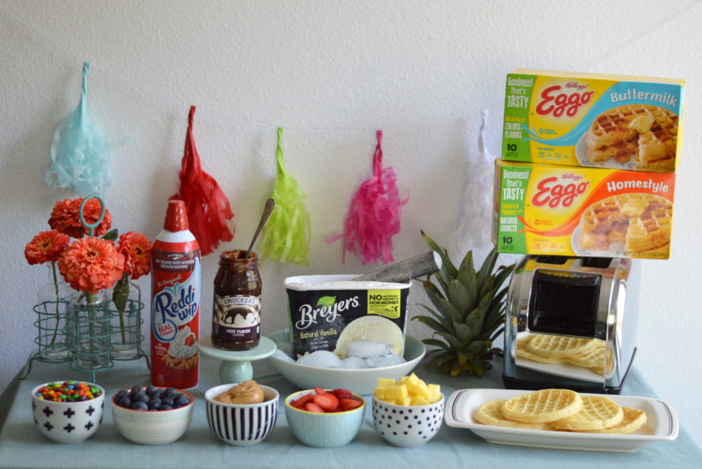 Summer Sundae Waffle Bar #EggoWaffleBar #ad | mybigfathappylife.com