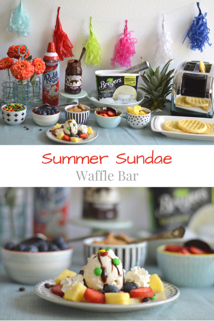 Summer Sundae Waffle Bar #EggoWaffleBar #ad | mybigfathappylife.com