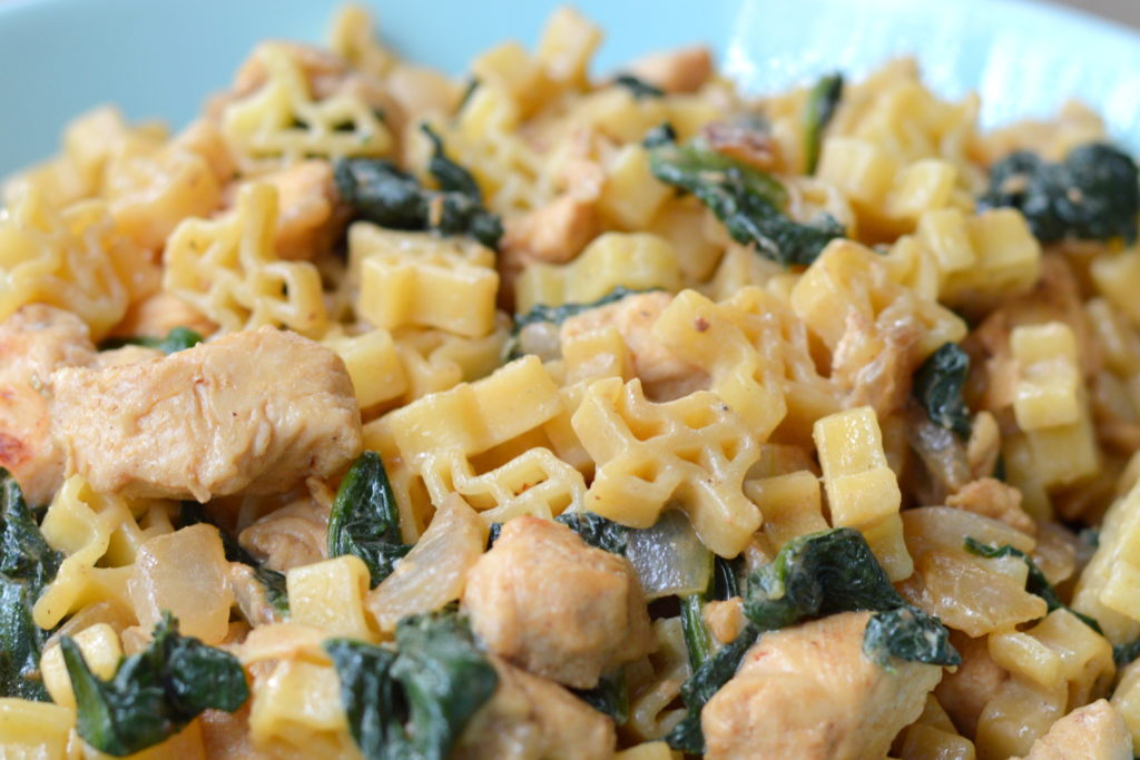 Dijon Chicken Pasta with Spinach #ad | mybigfathappylife.com