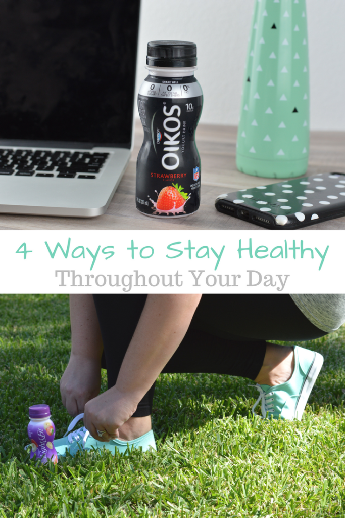 4 Ways to Stay Healthy Throughout Your Day #DannonatWM #ad | mybigfathappylife.com