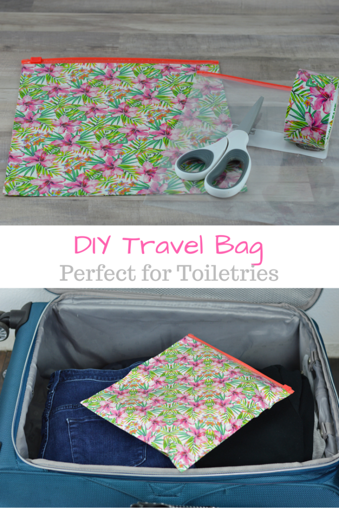 DIY Travel Bag / Toiletries Bag - Keep all your toiletries in one place with this DIY travel bag tutorial. This project is easy enough for anyone while still ending up with a beautiful, functional bag. #ad | mybigfathappylife.com