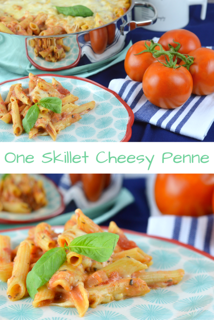 One Skillet Cheesy Penne Remove term: #HowdySkinnerSweepstakes #HowdySkinnerSweepstakes #ad | mybigfathappylife.com