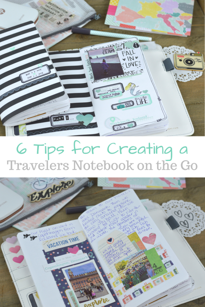 6 Tips for Creating a Travelers Notebook on the Go; travel journal tips | mybigfathappylife.com