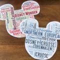 Taking a Disney Cruise? You will probably want to decorate your stateroom door! How to make personalized Mickey Word Cloud Magnets.