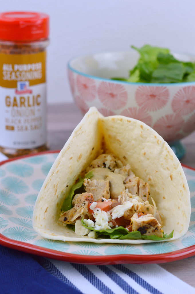 Grilled Chicken Mediterranean Wraps #LeaveBlandBehind #ad | mybigfathappylife.com