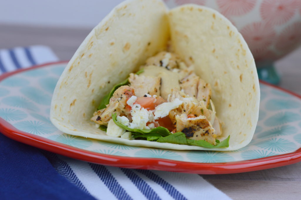 Grilled Chicken Mediterranean Wraps #LeaveBlandBehind #ad | mybigfathappylife.com