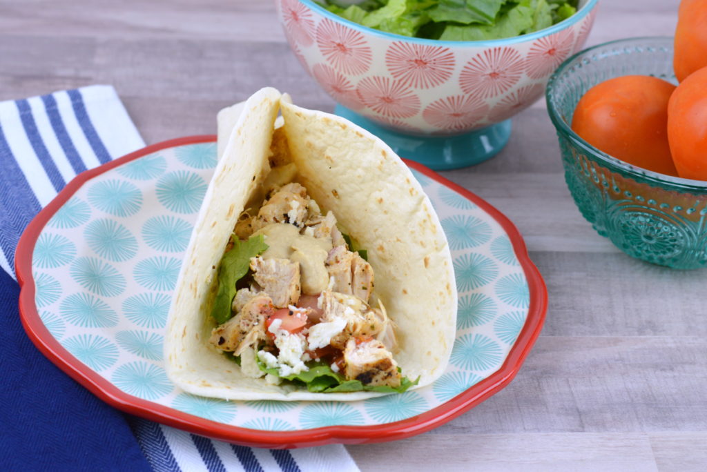 Grilled Chicken Mediterranean Wraps #LeaveBlandBehind #ad | mybigfathappylife.com