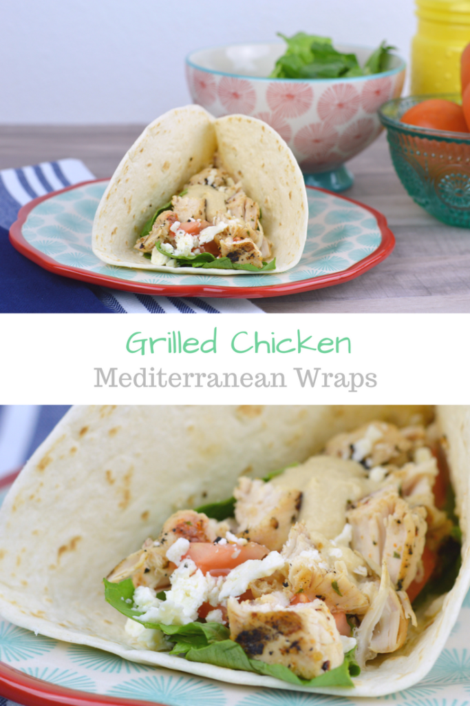 Grilled Chicken Mediterranean Wraps #LeaveBlandBehind #ad | mybigfathappylife.com