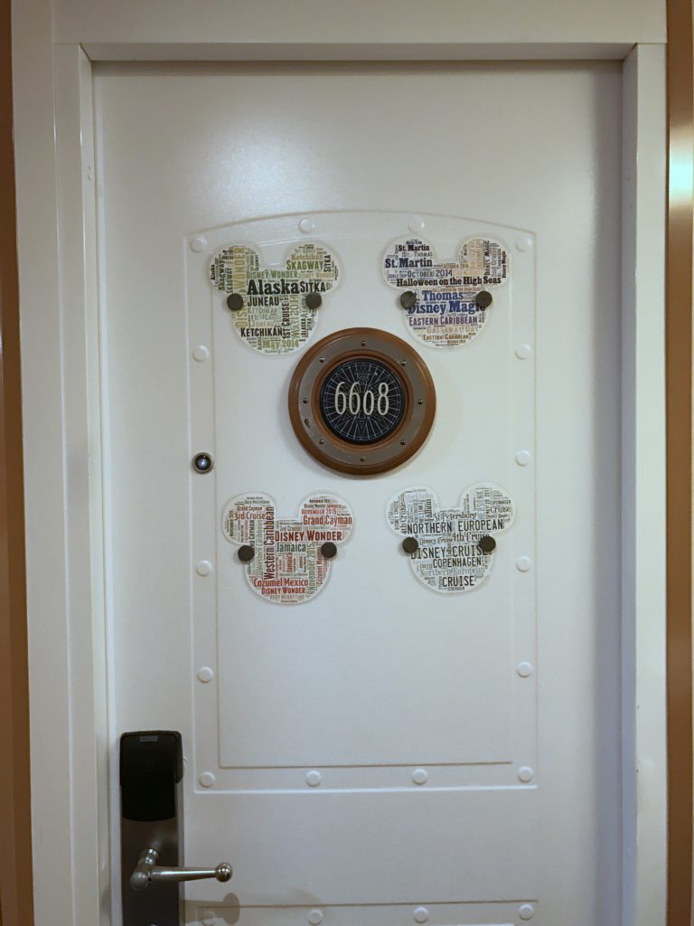 Taking a Disney Cruise? You will probably want to decorate your stateroom door! How to make personalized Mickey Word Cloud Magnets.