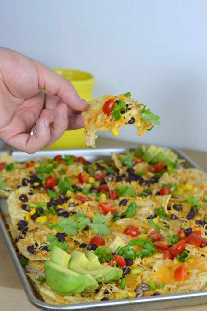 Sheet Pan Nachos are awesome for home-gating #ad #GameDayBundle #PlayPauseRefresh | mybigfathappylife.com