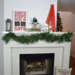 Farmhouse Inspired Christmas Fireplace Mantel #ad | mybigfathappylife.com