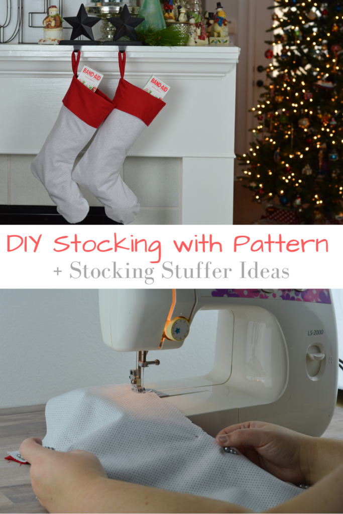 DIY Homemade Stocking with Pattern + Stocking Stuffer Ideas #StockedWithLove #ad | mybigfathappylife.com