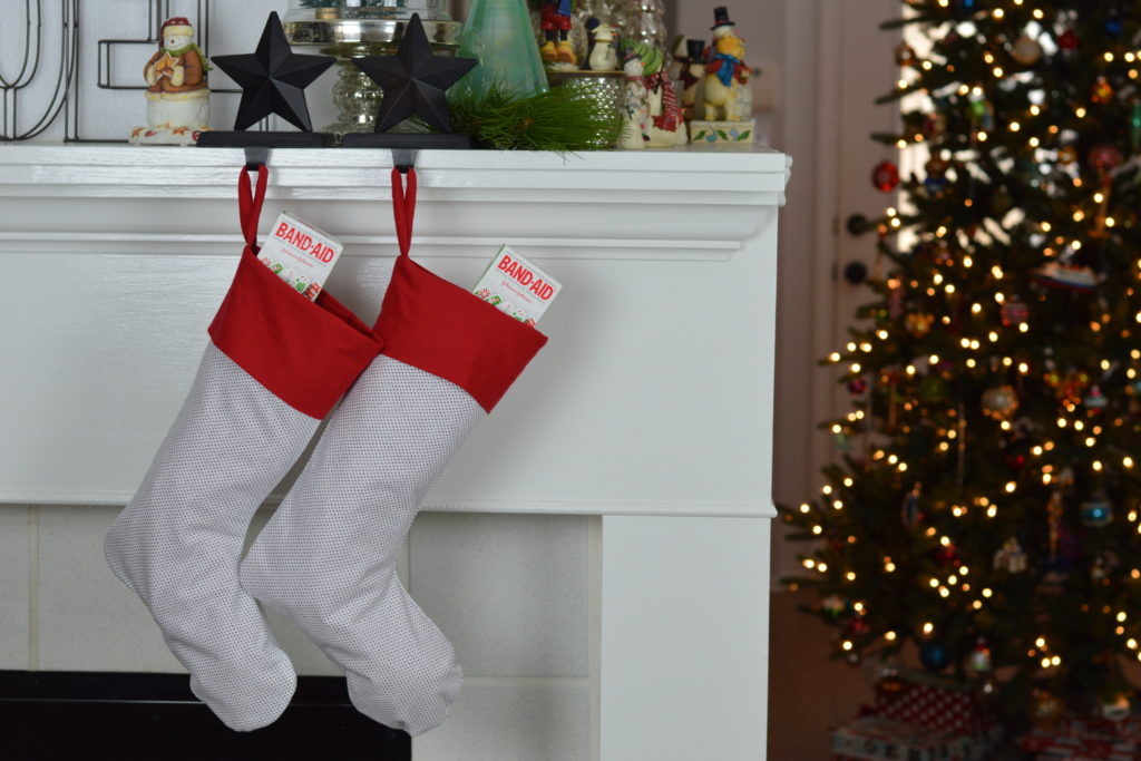 DIY Homemade Stocking with Pattern + Stocking Stuffer Ideas #StockedWithLove #ad | mybigfathappylife.com