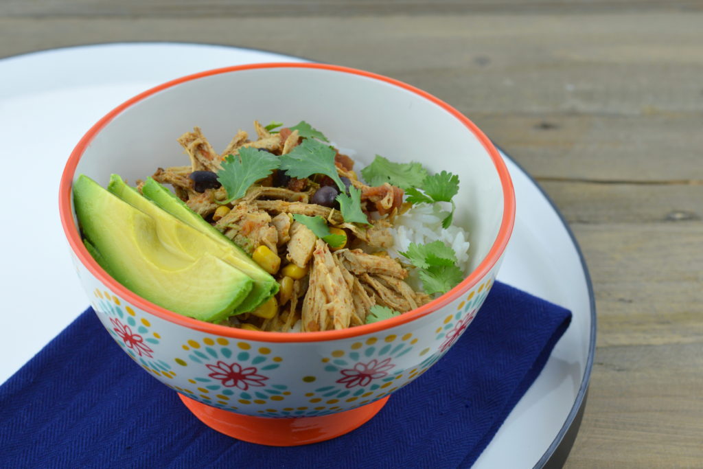 Crockpot Chicken Burrito Bowls are easy to make, full of flavor, and has all the toppings.