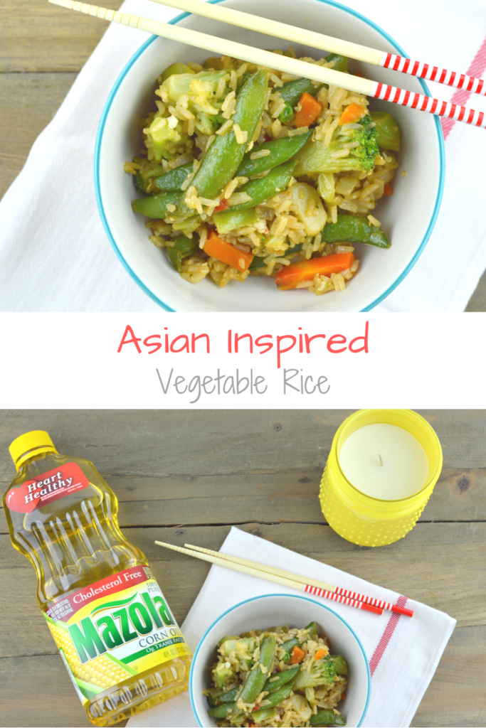 This vegetable fried rice recipe will make the entire family happy! It's full of vegetables, lots of flavors, and can be made in under 20 minutes. #simpleswaps #ad | mybigfathappylife.com