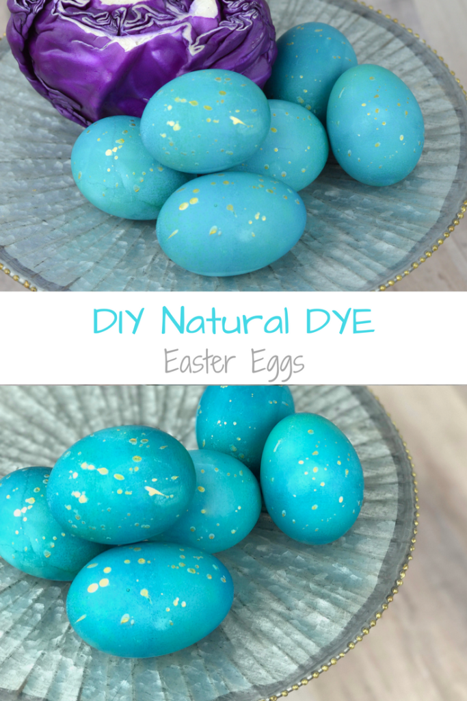 Easy natural dye for beautiful blue Easter eggs using red cabbage.