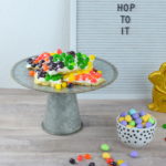 Rainbow Sugar Cookie Bark is super playful and fun for Easter. Each piece has multiple colors of STARBURST® Jellybeans - "Hop to It" & taste the rainbow!