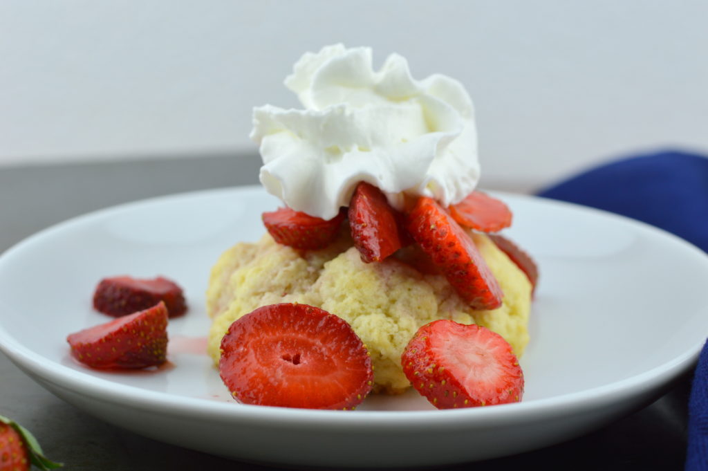 Strawberry Shortcake made with fresh strawberries, homemade biscuits, and whipped cream is so easy to make and most perfect summer dessert!